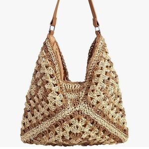 NWT W/out tags Straw Beach Woven Tote Bag